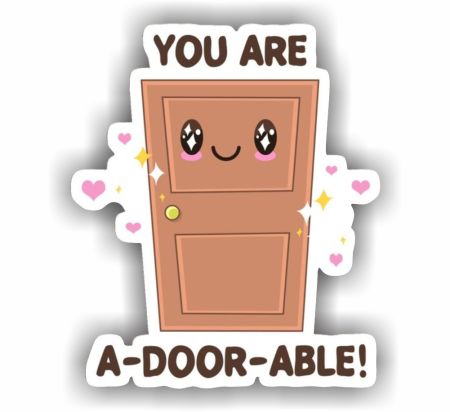 You Are A Door Able Sticker Mockup