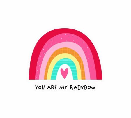 You Are My Rainbow Sticker Mockup