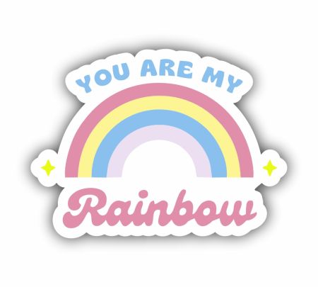 You Are My Rainbow Sticker Mockup