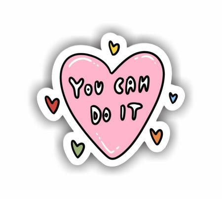 You Can Do It Heart Sticker Mockup