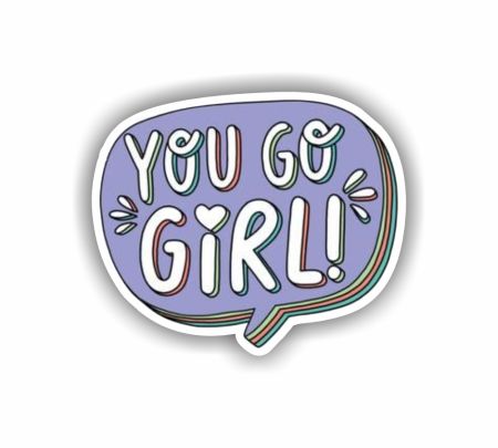 You Go Girl Sticker Mockup