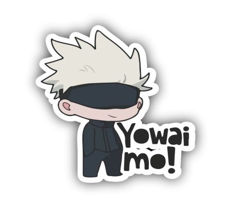 Yowai Mo Gojo Sticker Mockup