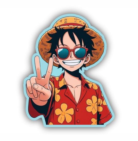Luffy Sticker Mockup