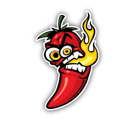 Fry Chilli Sticker Mockup