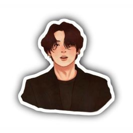 Jeong Jungkook Portrait Sticker - BTS Jungkook Art | Print-on-Click