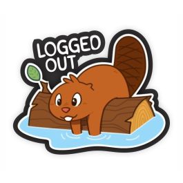 Buy Logged Out Sticker Online - Buy Vinyl Sticker At Print-On-Click
