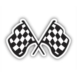 Two Racing Flags Sticker Buy Racing Flag Sticker Online - Buy Vinyl Sticker At Print-On-Click