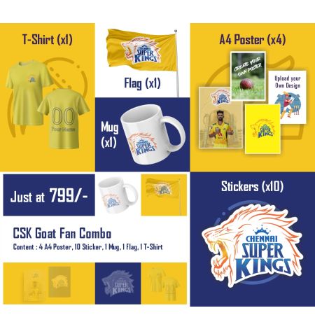 Chennai Super Kings Goat Fan Combo