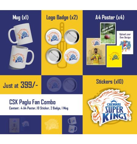 CSK Paglu Fan Combo