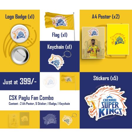 CSK Paglu IPL Fan Combo