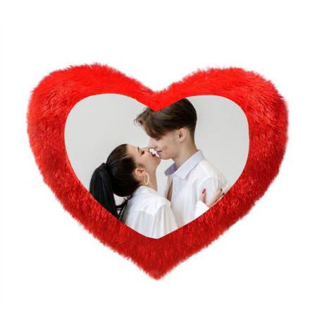 Custom Heart Shape Photo Pillow