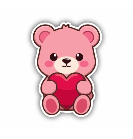 Valentine's Day Gift Box Sticker Mockup