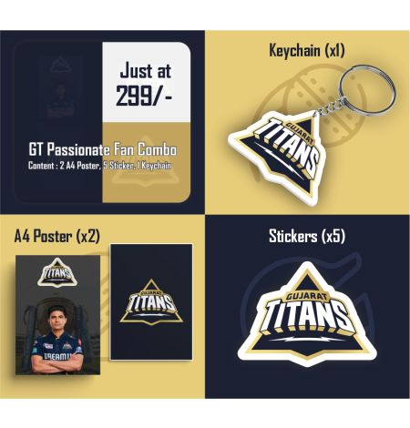 Gujarat Titans Passionate Fan Combo Mockup