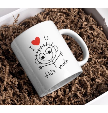 I Love You This Much Cartoon Mug Mockup