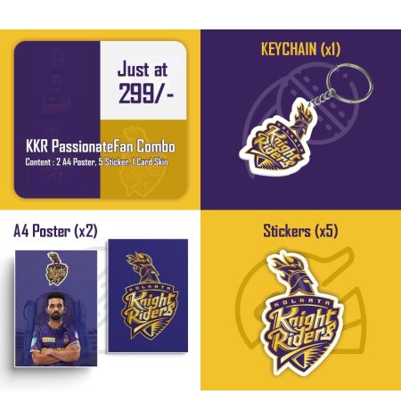 Kolkata Knight Riders Passionate Fan Combo Mockup