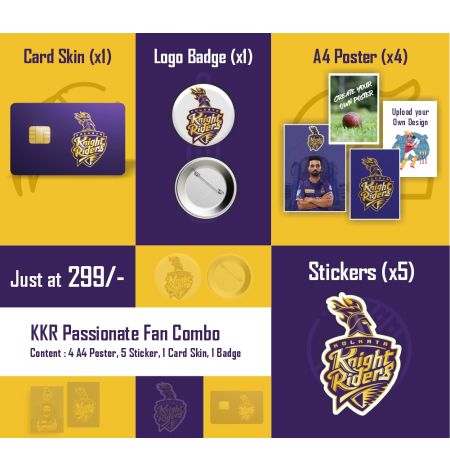 KKR Passionate IPL Fan Combo