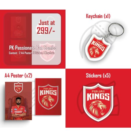 Punjab Kings Passionate Fan Combo Mockup