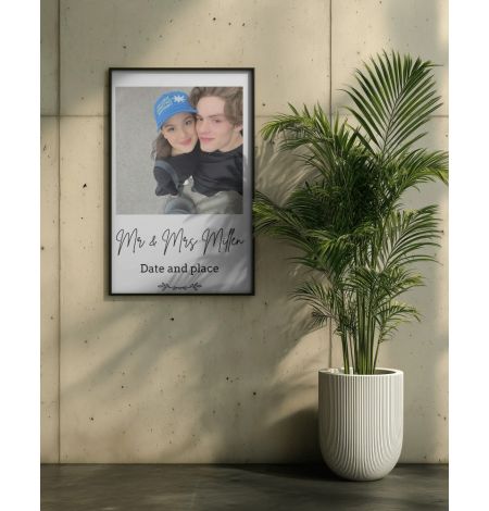Personalized Couple Photo Wall Frame Mockup