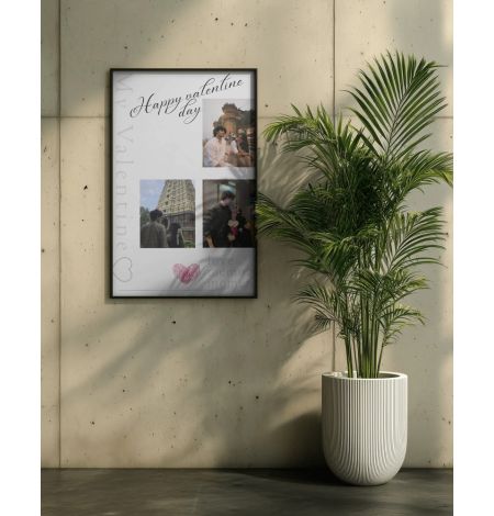 Personalized Valentine Memory Photo Frame Mockup