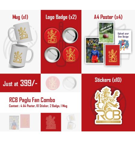 RCB Paglu Fan Combo