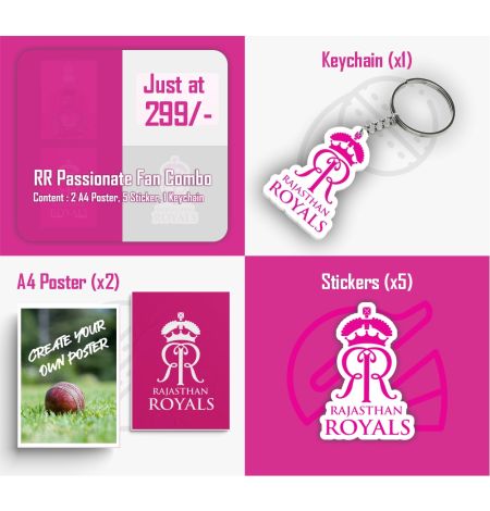 Rajasthan Royals Passionate Fan Combo Mockup