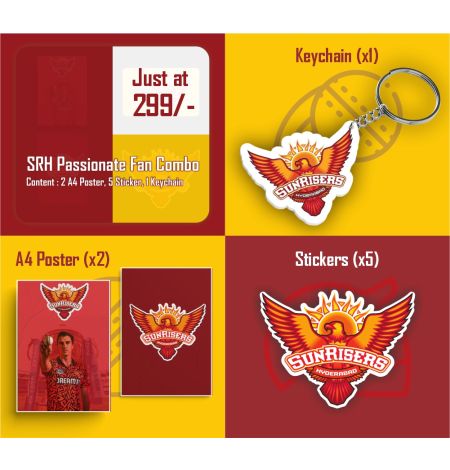 Sunrisers Hyderabad Passionate Fan Combo Mockup
