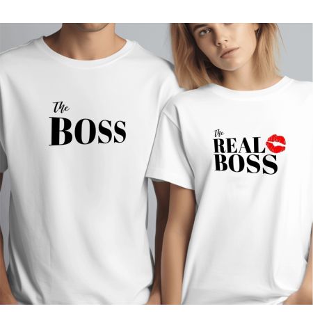 The Boss and The Real Boss Couple T-Shirts