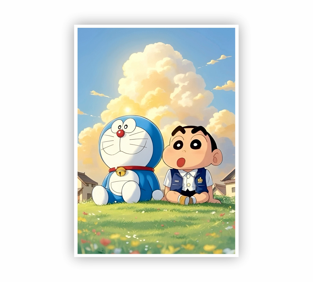 doraemon and shinchan together drawing
