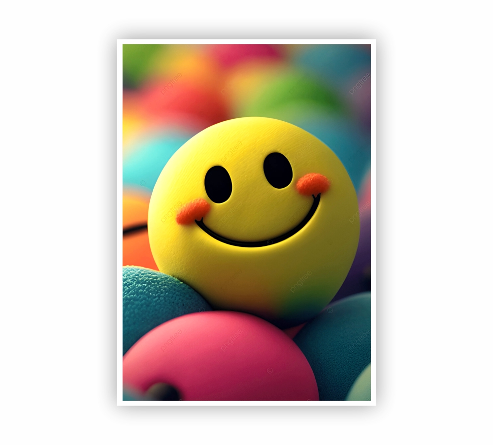 Happy Smiley Poster – Spread Positivity | Print-on-Click